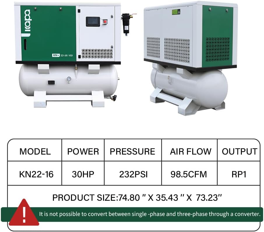 kapa 30hp rotary screw air compressor review,should i buy a rotary screw air compressor,kapa 30hp air compressor pros cons,30hp screw compressor vs piston,kapa 30hp air compressor worth buying,best 30hp industrial air compressor unboxing and complete package contents