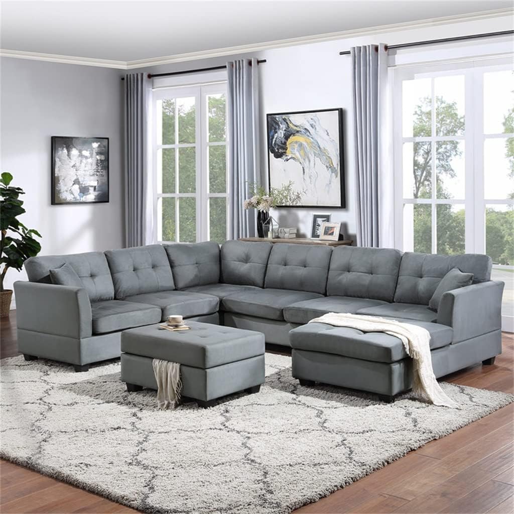 HSIJYGX U-Style sectional sofa review,U-Style sectional sofa review and rating,is HSIJYGX sectional sofa worth buying,HSIJYGX sectional sofa review pros cons,U-Style storage ottoman sofa review honest opinion,HSIJYGX U-Style sectional sofa review verdict unboxing and complete package contents