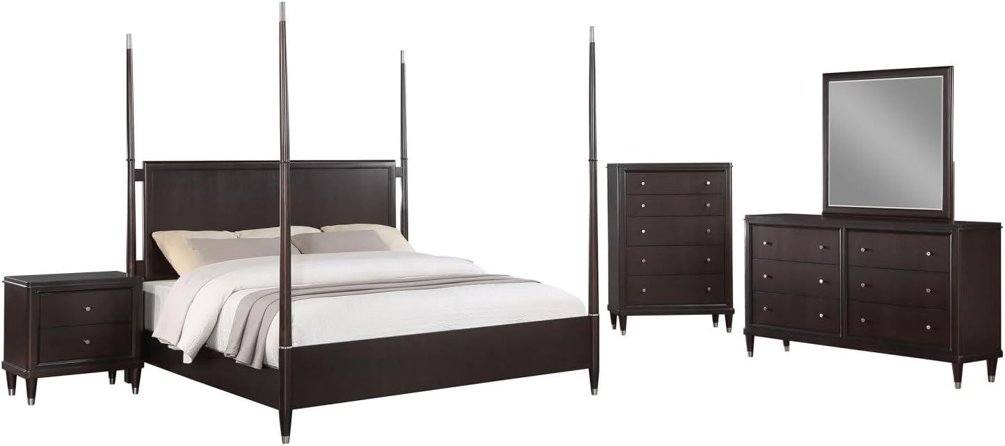 Niguel Brown 5-Piece Poster Bedroom Set review,Niguel Brown bedroom set review and rating,is Niguel Brown 5-piece set worth buying,Niguel Brown poster bed review pros cons,Niguel Brown bedroom set honest opinion,Generic Niguel Brown bedroom set review verdict - detailed features and technical specifications