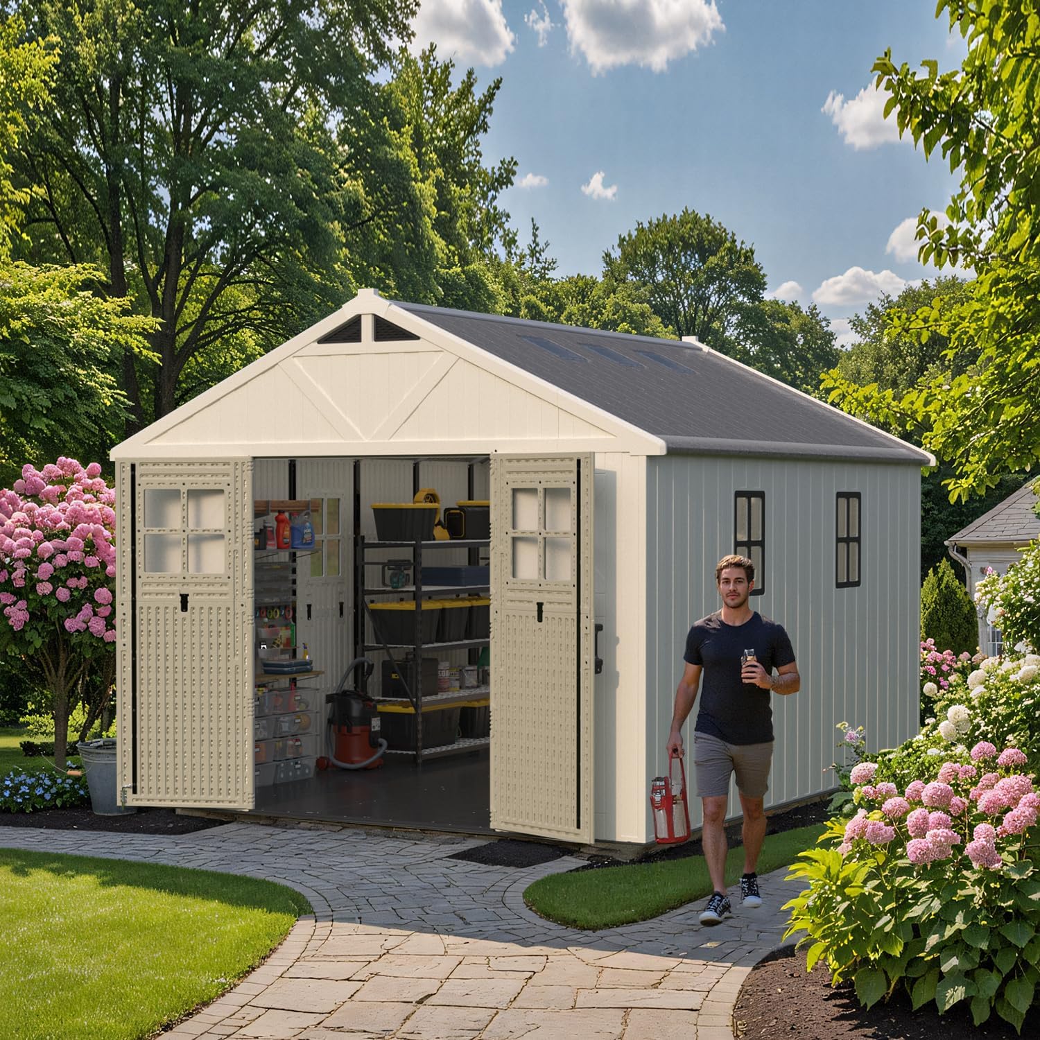 Patiowell 10x12 storage shed review,Patiowell 10x12 review and rating,Patiowell storage shed review pros cons,Patiowell plastic shed review honest opinion,Patiowell 10x12 review verdict,Patiowell outdoor shed review worth buying unboxing and complete package contents