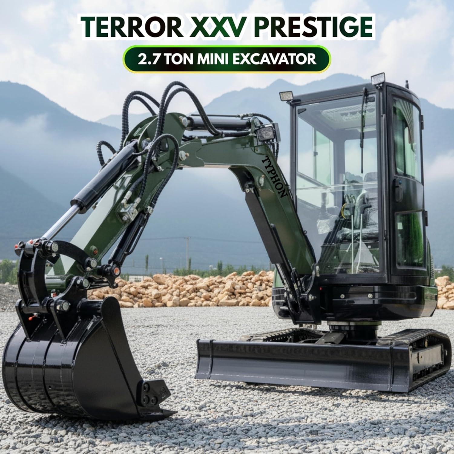 TYPHON TERROR XXV mini excavator review,TYPHON TERROR XXV pros cons,should I buy TYPHON TERROR XXV,TYPHON TERROR XXV vs alternatives,TYPHON TERROR XXV worth buying,best 2.7 ton mini excavator unboxing and complete package contents