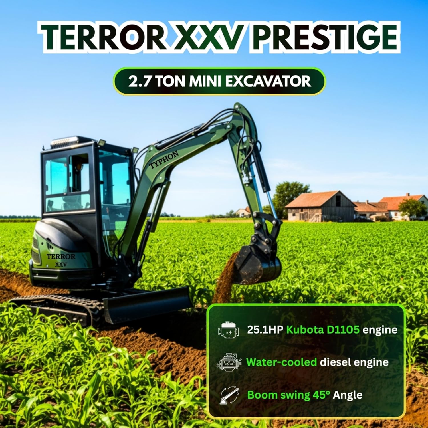 Step-by-step guide for TYPHON TERROR XXV mini excavator review,TYPHON TERROR XXV pros cons,should I buy TYPHON TERROR XXV,TYPHON TERROR XXV vs alternatives,TYPHON TERROR XXV worth buying,best 2.7 ton mini excavator - complete tutorial