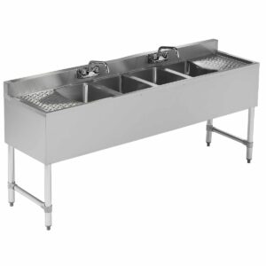 Image 1 of fse 4 compartment bar sink review