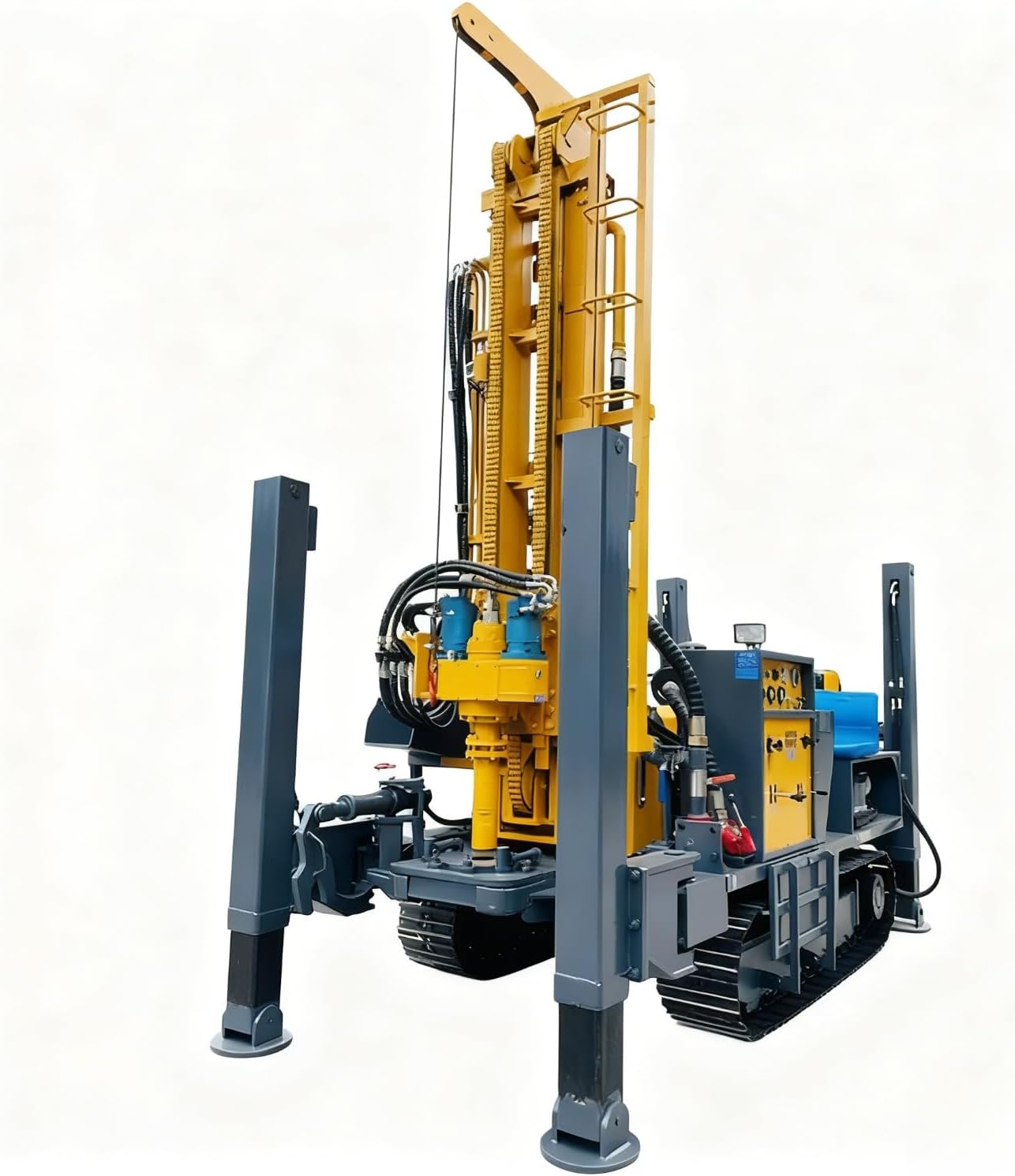 hydraulic water air drilling rig review,dual power drilling rig worth it,tracked hydraulic drill rig pros cons,best water well drilling rig,customizable drill pipe depth options,should i buy tracked drilling rig - detailed features and technical specifications